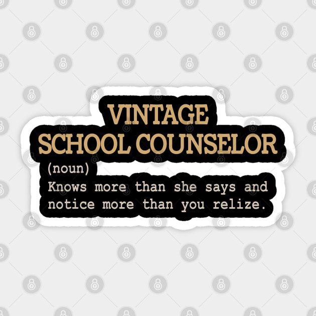 Vintage School Counselor - Old Type Sticker by Can Photo